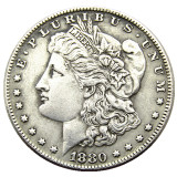 US 1880 Morgan Dollar Silver Plated Copy Coin