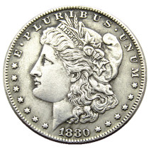 US 1880 Morgan Dollar Silver Plated Copy Coin