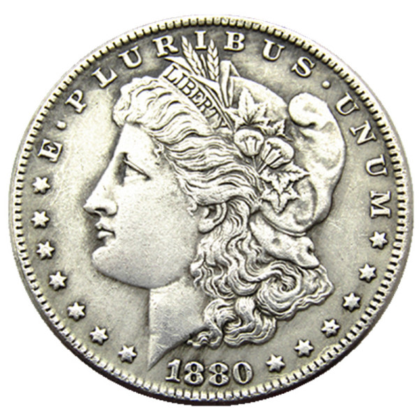 US 1880 Morgan Dollar Silver Plated Copy Coin
