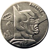 Hobo Nickel US 1937-D 3-Legged Buffalo Cent Nickel Rare Creative Funny Copy Coin Type 22