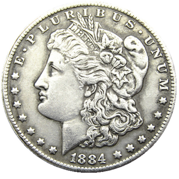 US 1884 Morgan Dollar Silver Plated Copy Coin