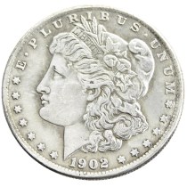 US 1902O Morgan Dollar Silver Plated Copy Coin