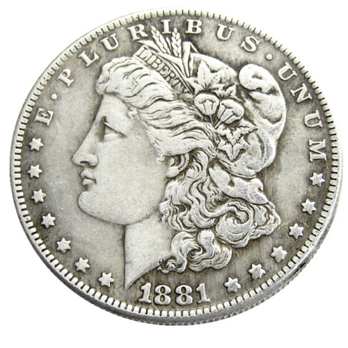US 1881CC Morgan Dollar Silver Plated Copy Coin