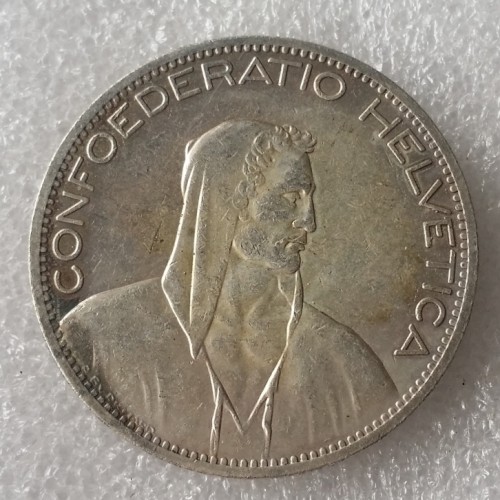 1926 Switzerland (Confederation) 5Francs（5Franken）Copy Coin(37mm)