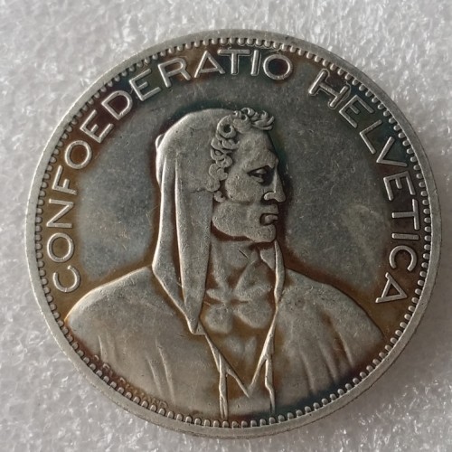 1922 Switzerland (Confederation) 5Francs（5Franken）Copy Coin(37mm)