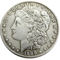 US 1888O Morgan Dollar Silver Plated Copy Coin