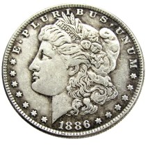 US 1886S Morgan Dollar Silver Plated Copy Coin