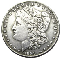 US 1895O Morgan Dollar Silver Plated Copy Coin