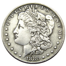 US 1880CC Morgan Dollar Silver Plated Copy Coin