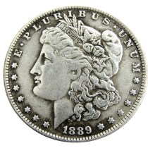 US 1889CC Morgan Dollar Silver Plated Copy Coin