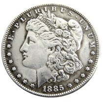 US 1885S Morgan Dollar Silver Plated Copy Coin