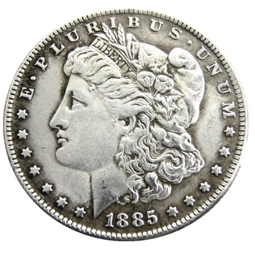 US 1885S Morgan Dollar Silver Plated Copy Coin
