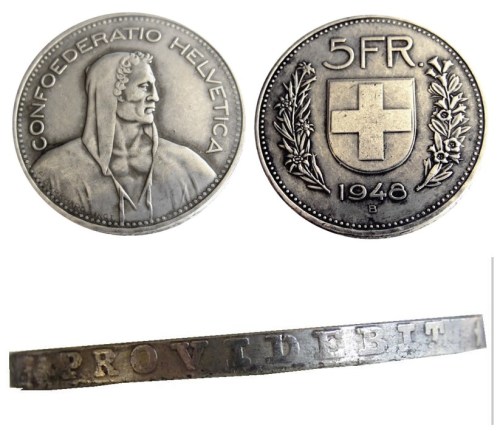1948 Switzerland (Confederation) 5Francs（5Franken）Copy Coin(31.45mm)