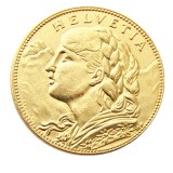 Switzerland 10 Frs (1911-1922)4PCS Gold Plated Creative Copy Coin