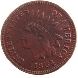 US 1864 Indian Cent 100% Copper Copy Coin