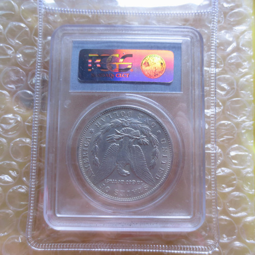 US Coin PCGS 1879CC MS63  $1 Morgan Dollar Silver Coins Currency Senior Transparent Box