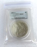 US Coin 1883S MS63 $1 Morgan Dollar Silver Coins Currency Senior Transparent Box