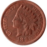 US 1899 Indian Cent 100% Copper Copy Coin