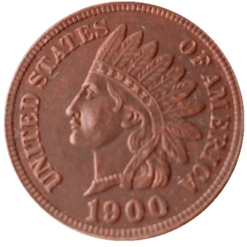 US 1900 Indian Cent 100% Copper Copy Coin