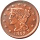 US Coins 1852 Braided Hair Large Cents 100% Copper Coins