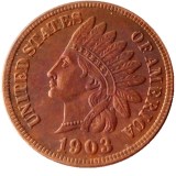 US 1903 Indian Cent 100% Copper Copy Coin