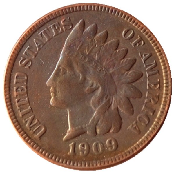 US 1909 Indian Cent 100% Copper Copy Coin