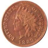 US 1883 Indian Cent 100% Copper Copy Coin
