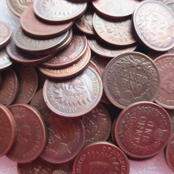 US A Set Of(1859-1909s) 53pcs Indian Cent 100% Copper Copy Coin