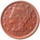 US Coins 1851 Braided Hair Large Cents 100% Copper Coins