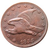 US 1855 New Flying Eagle Cent 100% Copper Copy Coin