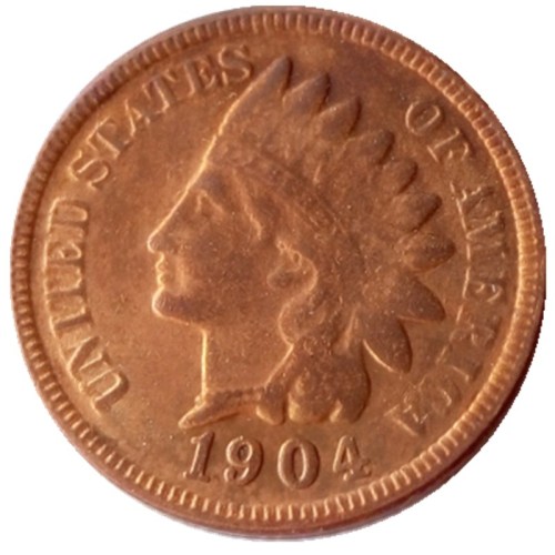 US 1904 Indian Cent 100% Copper Copy Coin