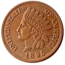 US 1895 Indian Cent 100% Copper Copy Coin