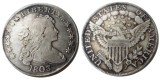US 1803 Draped Bust Dollar Heraldic Eagle Silver Plated Copy Coins