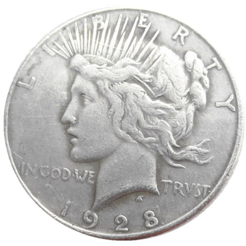 US 1928 Peace Dollar Silver Plated Copy Coin