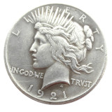 US 1921 Peace Dollar Silver Plated Copy Coin