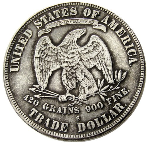 US 1879S Trade Dollar Silver Plated Copy Coin