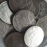 US A Set Of(1873-1877)-P-S-CC-S/CC 27pcs Trade Dollar Silver Plated Copy Coin