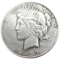 US 1923S Peace Dollar Silver Plated Copy Coin