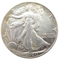 US 1920 Walking Liberty Half Dollar Silver Plated Copy Coins