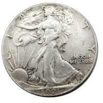 US 1921 Walking Liberty Half Dollar Silver Plated Copy Coins