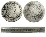 US 1797 Draped Bust Dollar Small Eagle Silver Plated Copy Coins