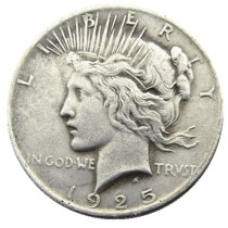 US 1925S Peace Dollar Silver Plated Copy Coin