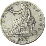 US 1875S Trade Dollar Silver Plated Copy Coin