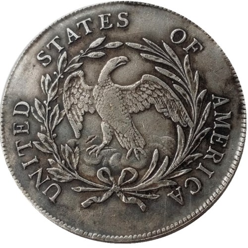 US 1796 Draped Bust Dollar Small Eagle Silver Plated Copy Coins