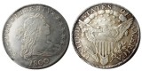 US 1800 Draped Bust Dollar Heraldic Eagle Silver Plated Copy Coins