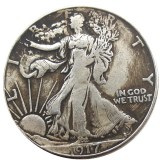 US 1917-S 50C Reverse (Regular Strike) Half Dollar Silver Plated Copy Coins