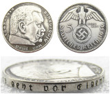 German WW2 Nazi 5 Mark A Set Of(1936-1939ADEFGJ) 24PCS Commemorative Coin Copy