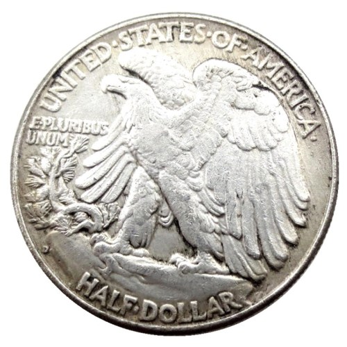 US 1943D Walking Liberty Half Dollar Silver Plated Copy Coins