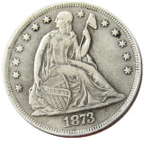 US Whole Set Of(1840-1873) -P-S-O-CC 46PCS Seated Liberty Dollar Silver Plated Copy Coins