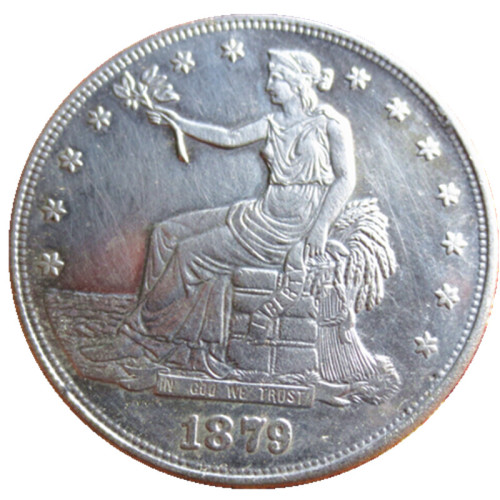 90% Silver US 1879 Trade Dollar Silver Copy Coin